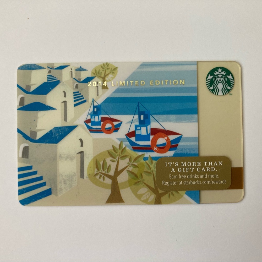 Starbucks 2014 Limited Edition Greek Islands Gift Card Collectible New
